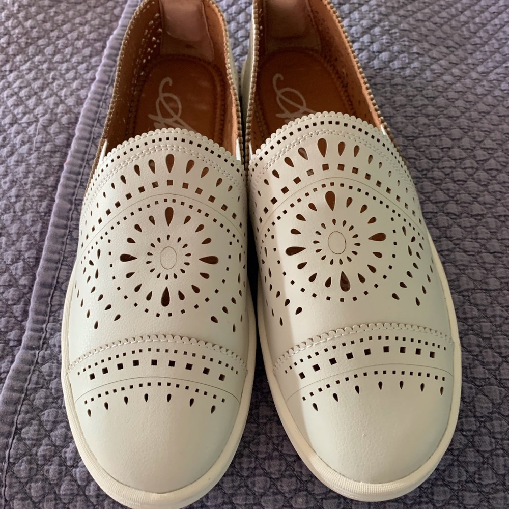 Sun & Stone Shannen Laser Cut Slip-On Sneakers